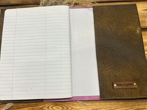Purple & Acid Gold Leather Notebook