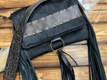 Load image into Gallery viewer, Keep It Gypsy - Black Maxine Flap With Fringe