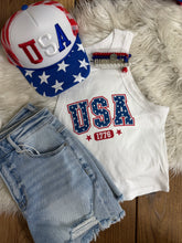 Load image into Gallery viewer, USA CROP TANK - WHITE