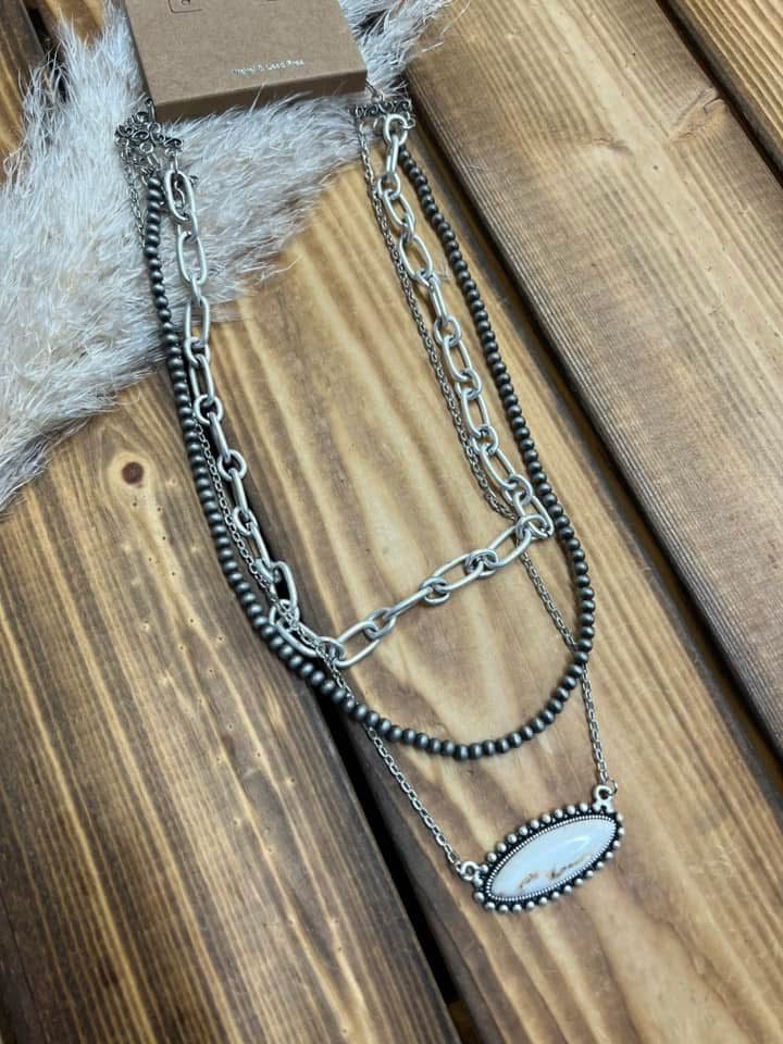 Western Triple Layered Necklace