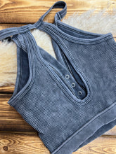 Load image into Gallery viewer, Reba Back Cutout Brami - Ash Black
