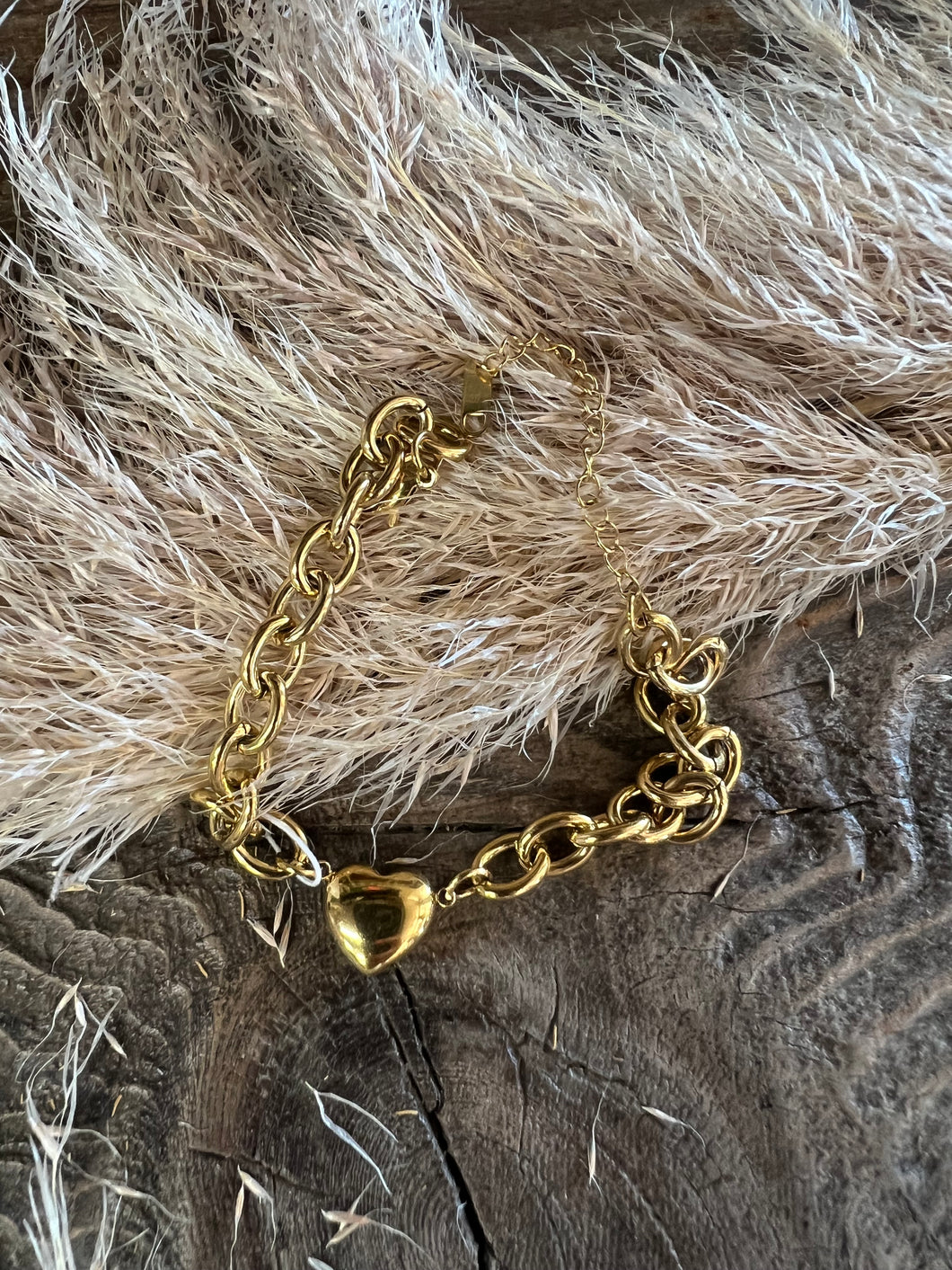 Bubble Heart Bracelet - Gold