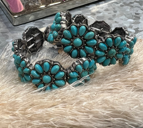 WESTERN CONCHO STRETCH BRACELET