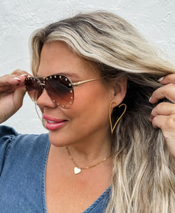 Gold Heart Earrings