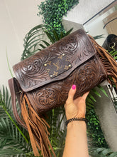 Load image into Gallery viewer, Western Tooled Crossbody or Clutch