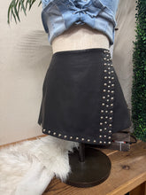 Load image into Gallery viewer, Sally Studded Skort - Black/Silver Studs