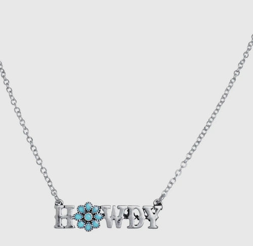 Silver Howdy Necklace
