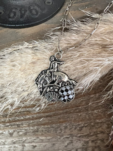 Western Outlaw Rodeo Rider Necklace