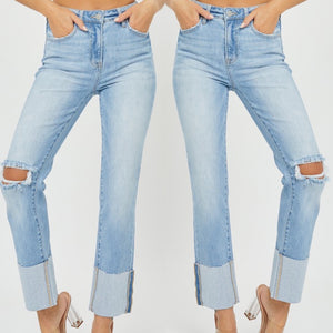 Monica High Rise Cuffed Jeans