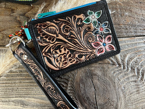 Pride of Prickly Card Holder - Tan Tri-Colored Floral