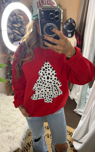 Speckled Tree Sweatshirt - Red