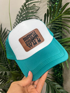 Somebody's Spoiled Wife Leather Patch Trucker Hat