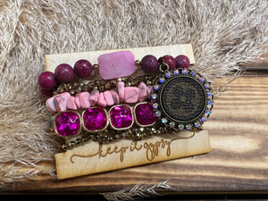 Keep It Gypsy Bracelet Stack - Light Pink