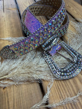 Load image into Gallery viewer, Crystal Western Belts - Multi-Colored