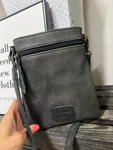Load image into Gallery viewer, American Darling Small Crossbody - Black W/Silver Acid Splatter
