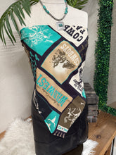 Load image into Gallery viewer, Champagne &amp; Turquoise Rodeo Bandana Scarf