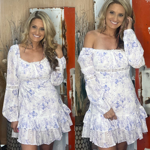 Country Chic On - Off Shoulder Dress - FINAL SALE ITEM