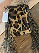 Load image into Gallery viewer, Keep It Gypsy - Leopard Fringe Crossbody