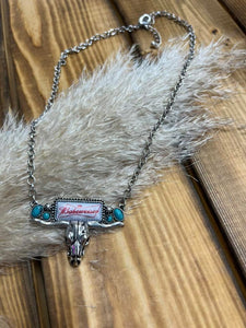 Longhorn Babe Western Necklace