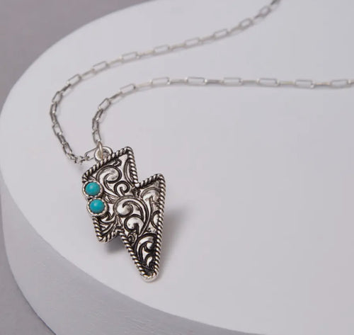 Western Lightening Bolt Necklace
