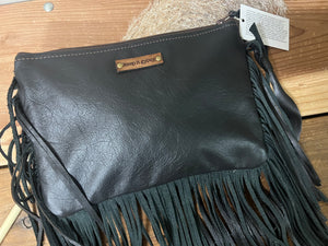 Keep It Gypsy Black Fringe Crossbody