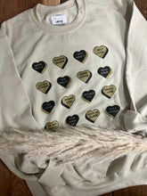 Load image into Gallery viewer, GOLD SHIMMER HEART SWEATSHIRT