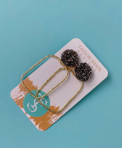Taylor Shaye - Glitter Top Dangle Earrings