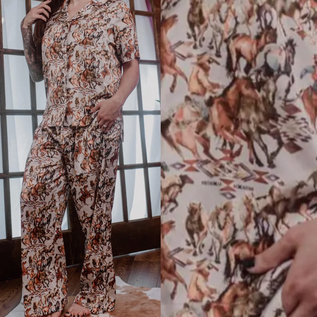 Run Wild Western Pajama Set