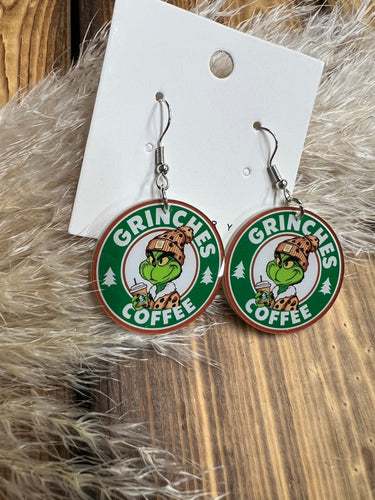 Christmas Coffee Earrings