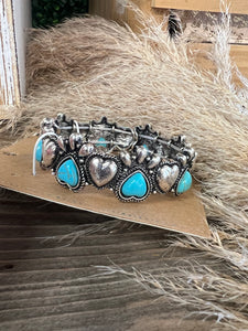 Western Heart Bracelet - Turquoise