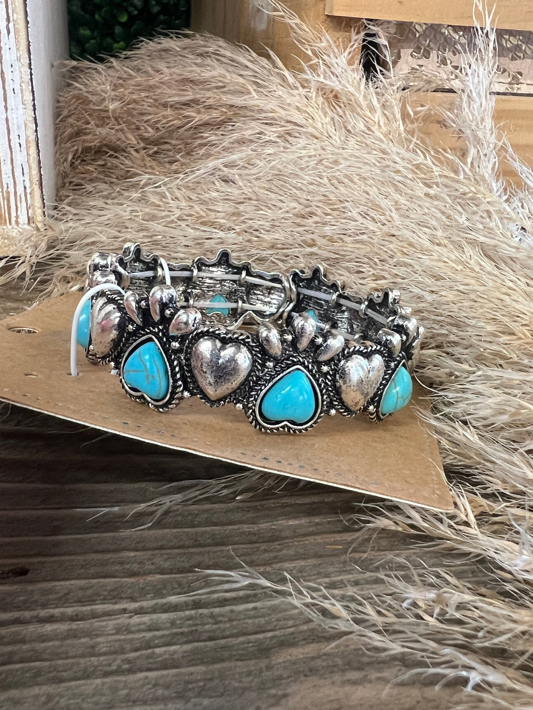 Western Heart Bracelet - Turquoise