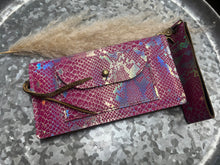 Load image into Gallery viewer, Keep It Gypsy Fallon Wristlet Wallet -  Pink Python