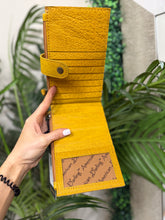 Load image into Gallery viewer, AD LARGE CARD HOLDER - BROWN WITH METALLIC GOLD