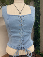 Load image into Gallery viewer, Lainey Denim Stretch Vest