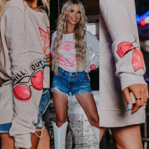 Chill Out lIghtweight Sweatshirt - Heather Gray