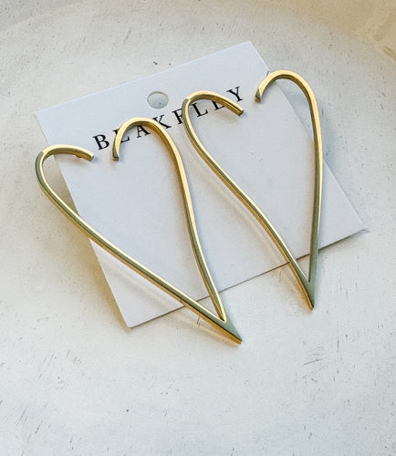 Gold Heart Earrings