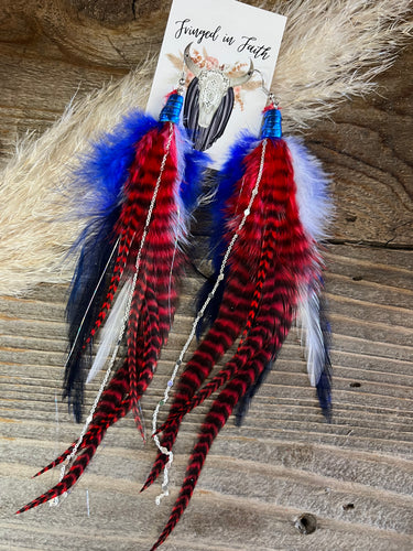 Baby You're A Firework Feather Earrings