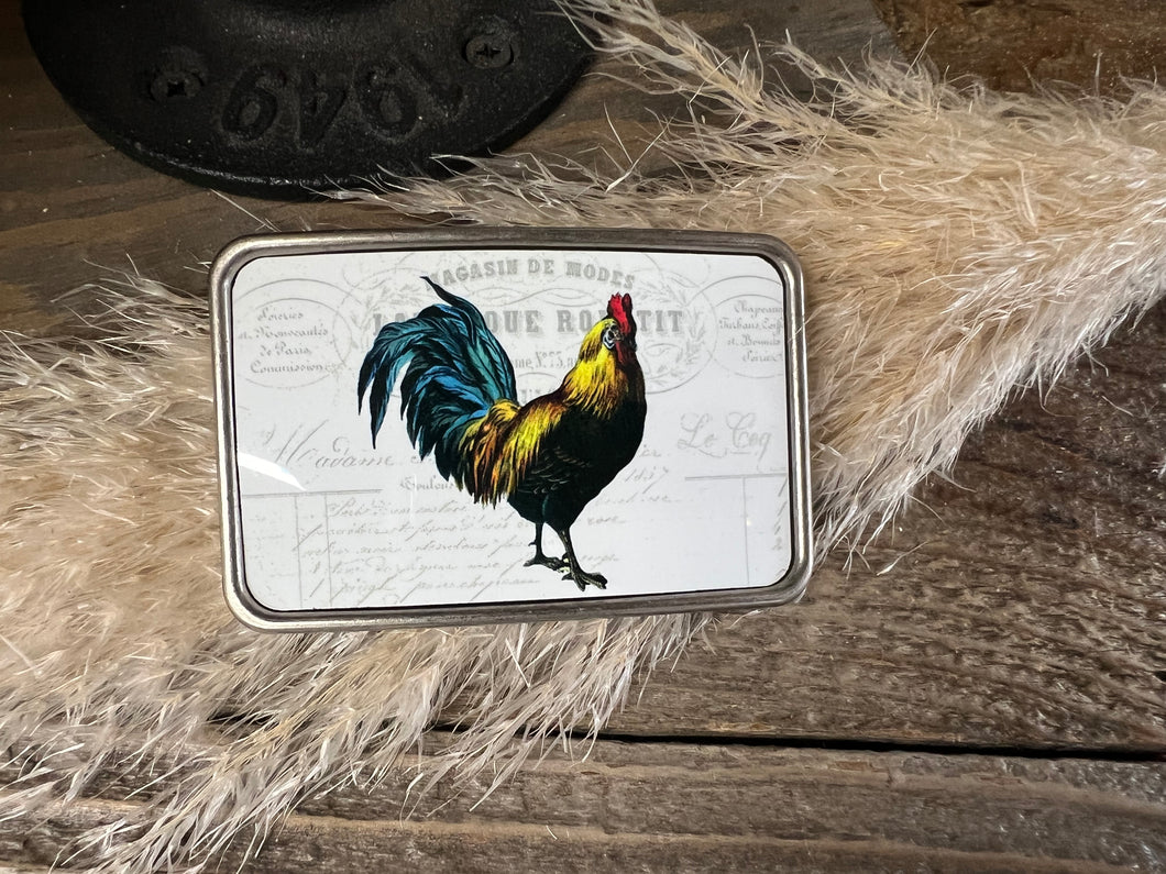 Western Belt Buckle - Rooster