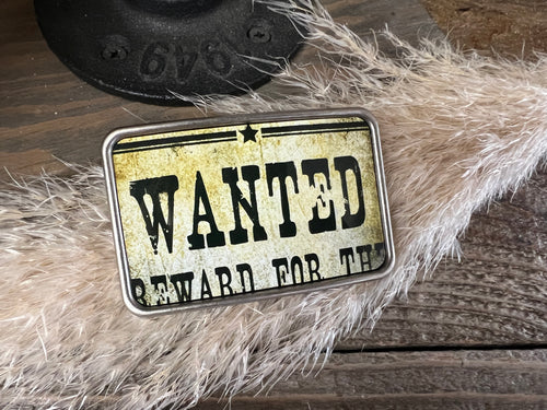 Western Belt Buckle - Wanted Reward