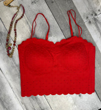 Load image into Gallery viewer, Floral Padded Crop Cami - Scarlett