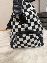 Load image into Gallery viewer, Checkered Weekender Bag - Black