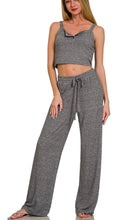 Load image into Gallery viewer, Jet Lagged 2-Piece Lounge Set - Ash Black