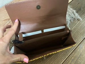 Myra Stride Wallet - Croc Mustard