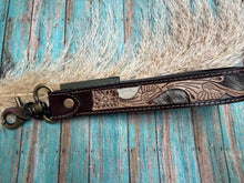 Load image into Gallery viewer, Wildvine Pony Tooled Key Fob - Dark Brown