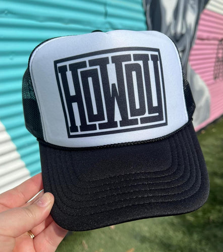Howdy Trucker Hat - Black
