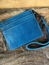 Load image into Gallery viewer, Genuine Leather Wristlet/Card Holder - Blue