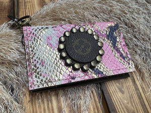 Keep It Gypsy Becca Card Holder - Pink Snake