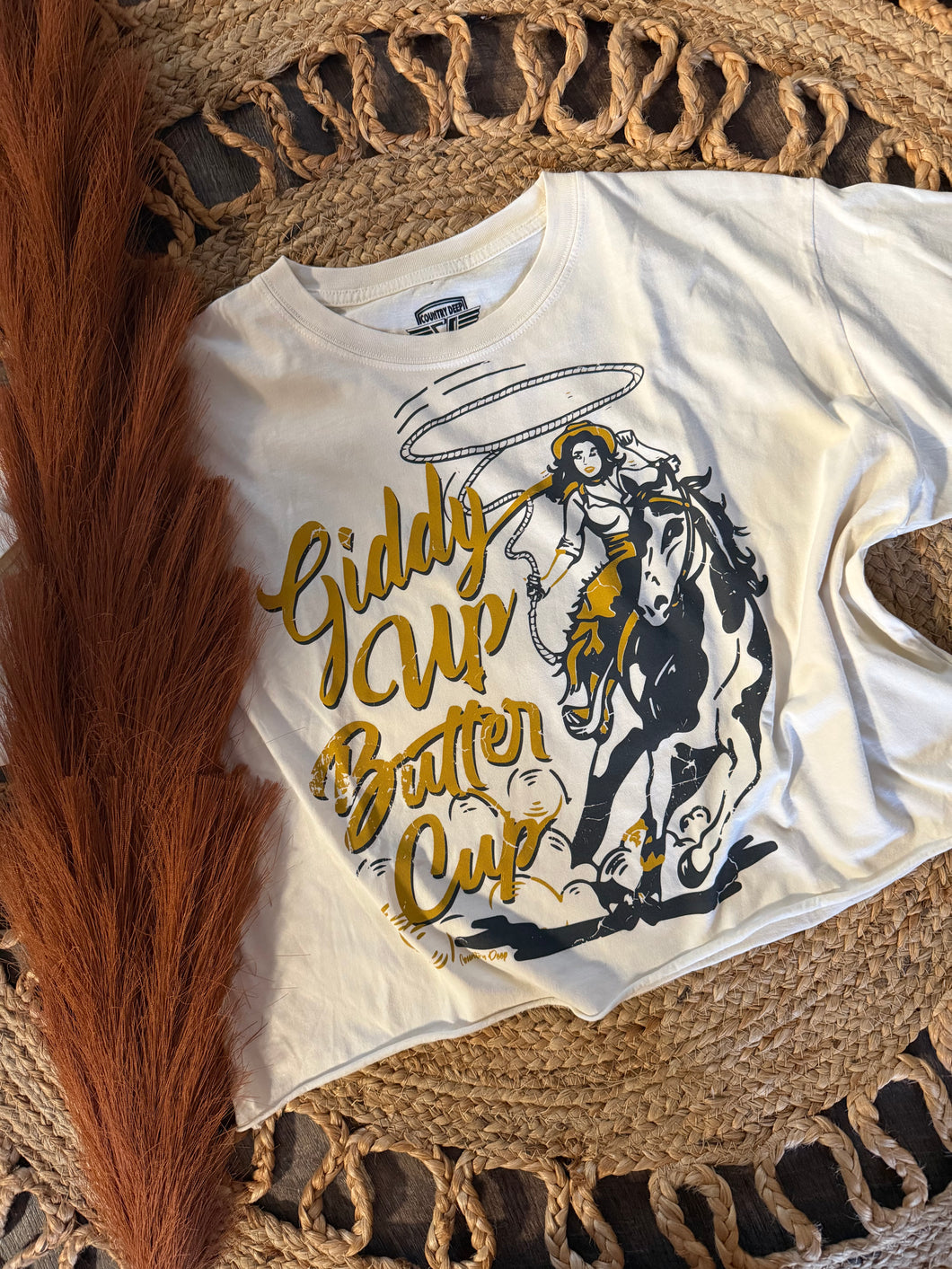 Buckle Up Buttercup Crop - Cream