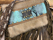 Load image into Gallery viewer, Keep It Gypsy Maxine Crossbody with Turquoise Python