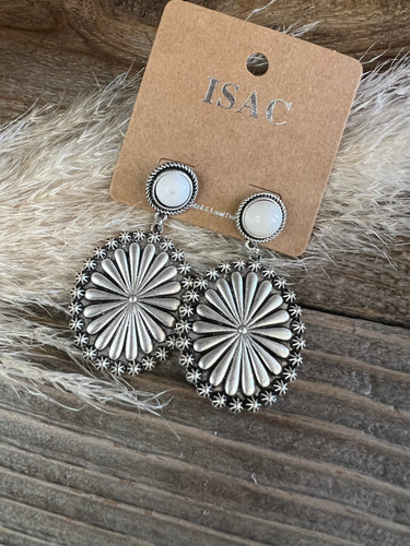 Concho Post Dangle Earrings